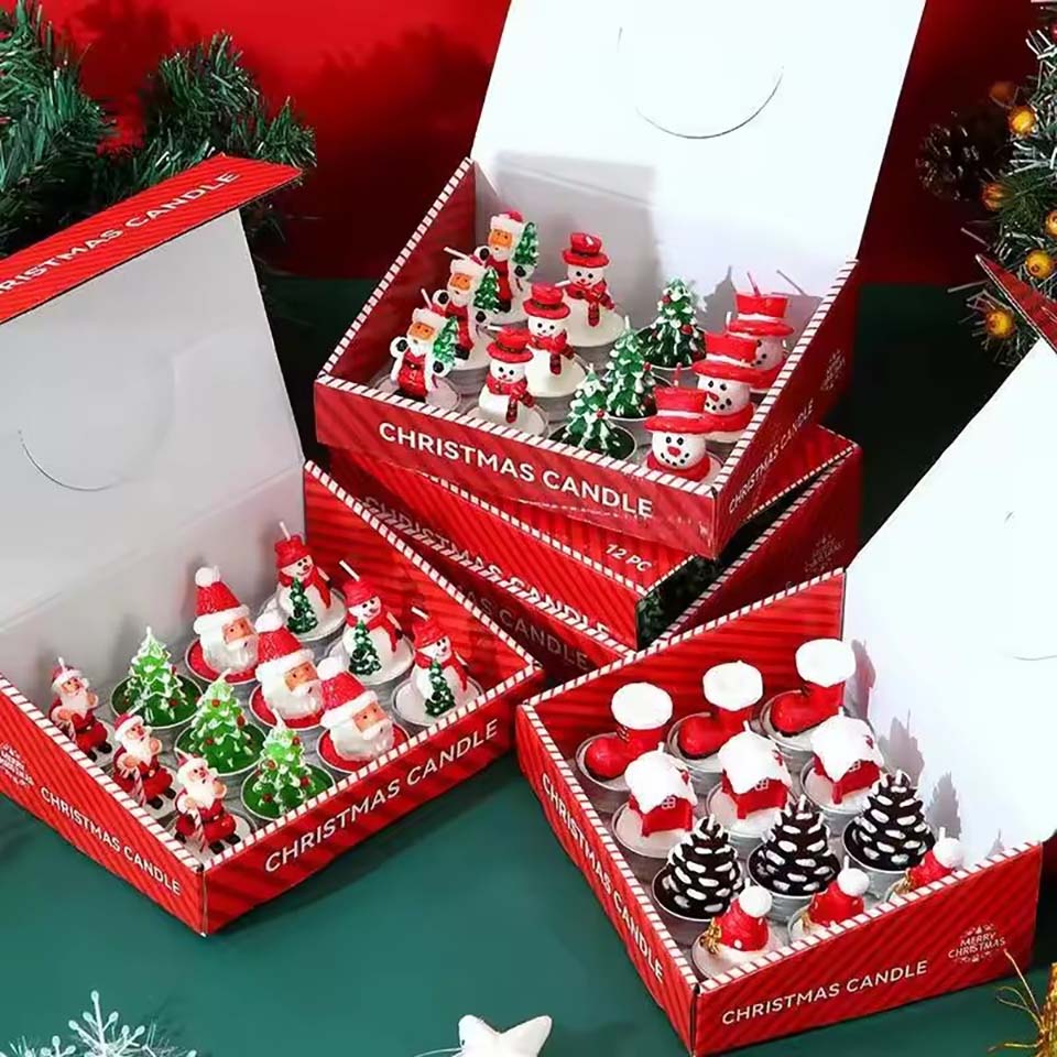 Candle Oil Supplies - 12 Velas para Decoração de Natal,
