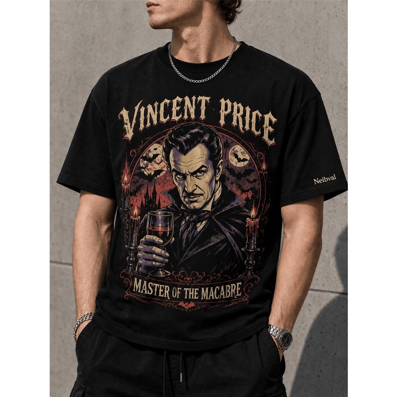 Black Tin Candle - Camiseta de Horror de Vampiro Gótico