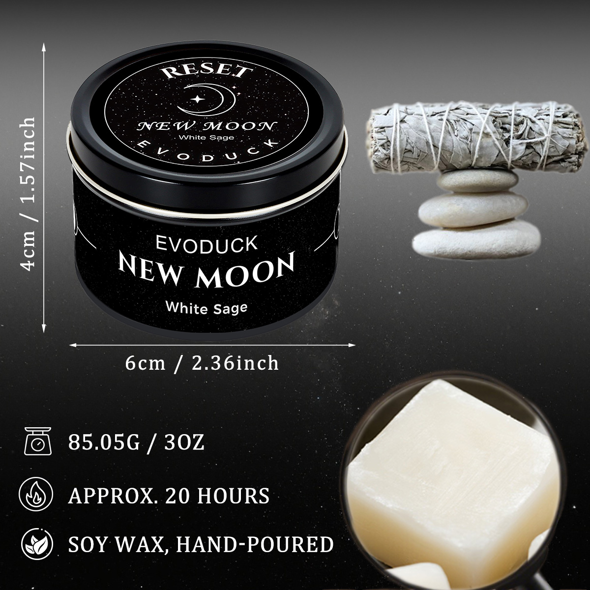 1 unidade Nova Vela Aromática  - Black Tin Candle avaliação e preço
