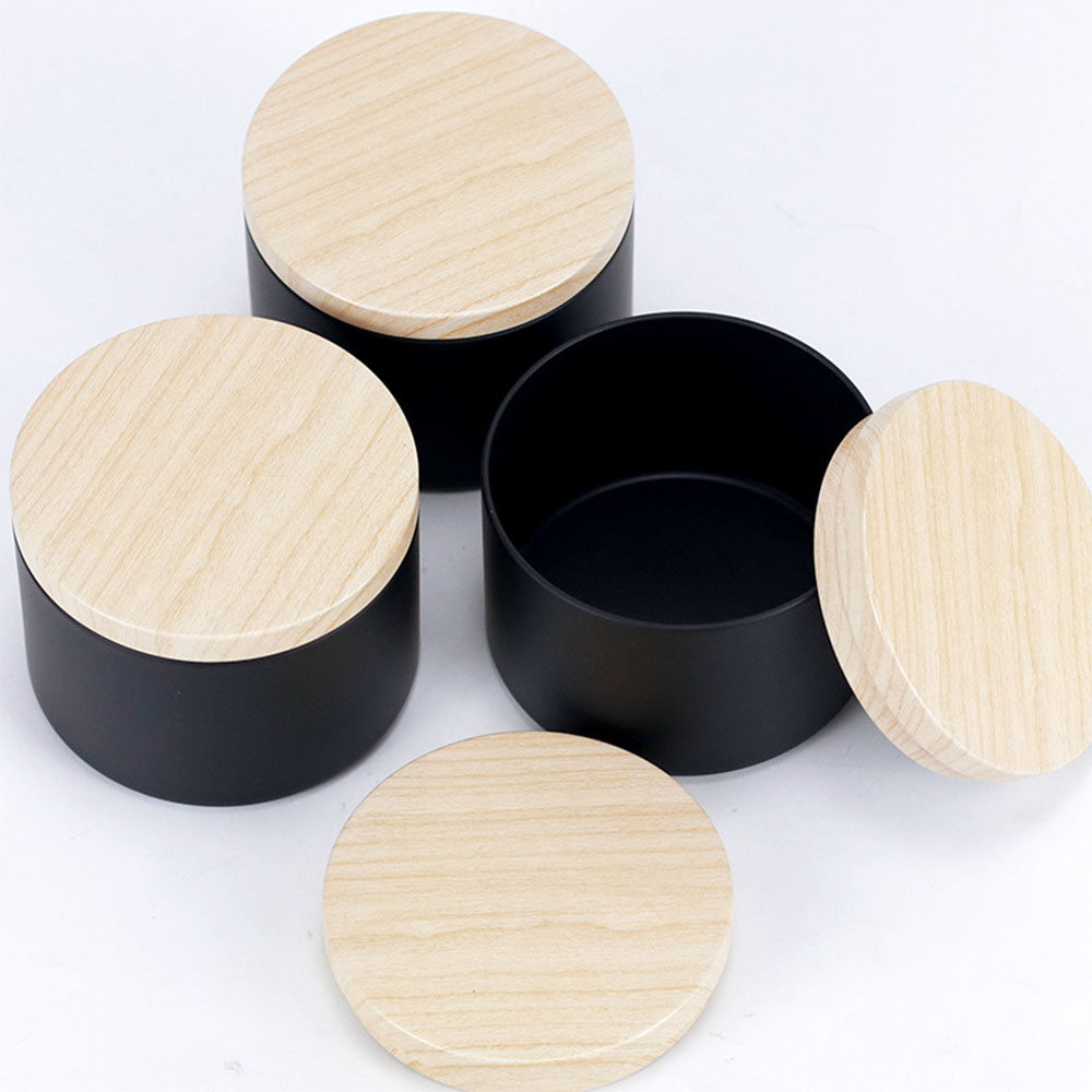 Frascos de vela pretos de 4 on - Black Tin Candle avaliação e preço