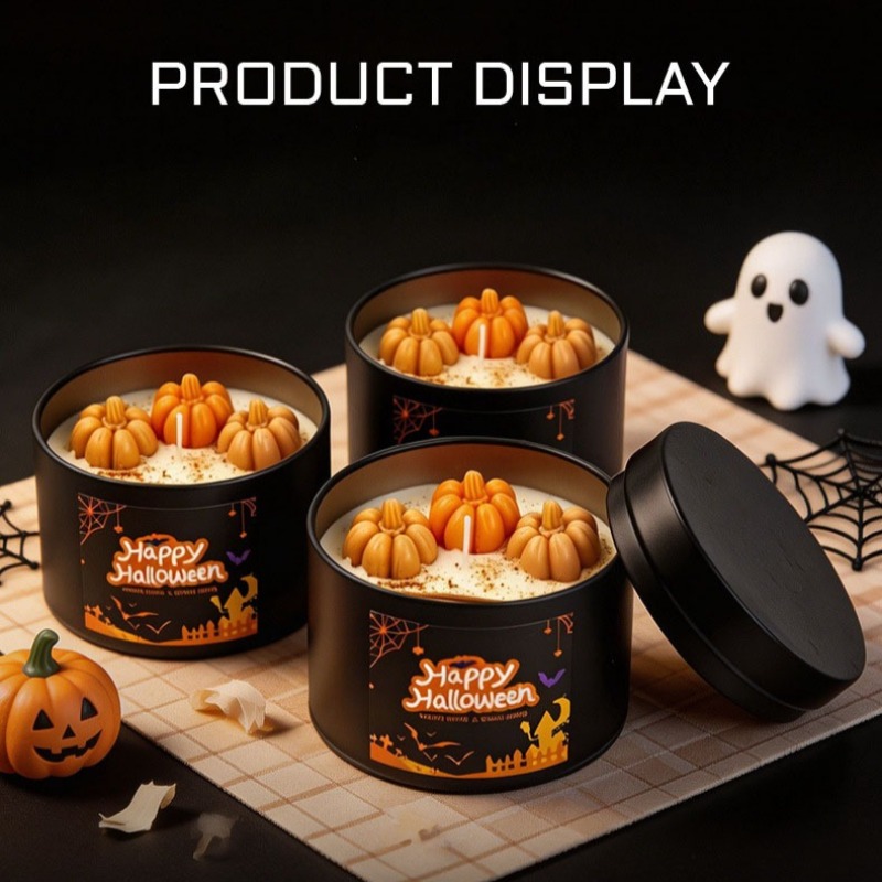 Decoração de Halloween para o  - Black Tin Candle avaliação e preço