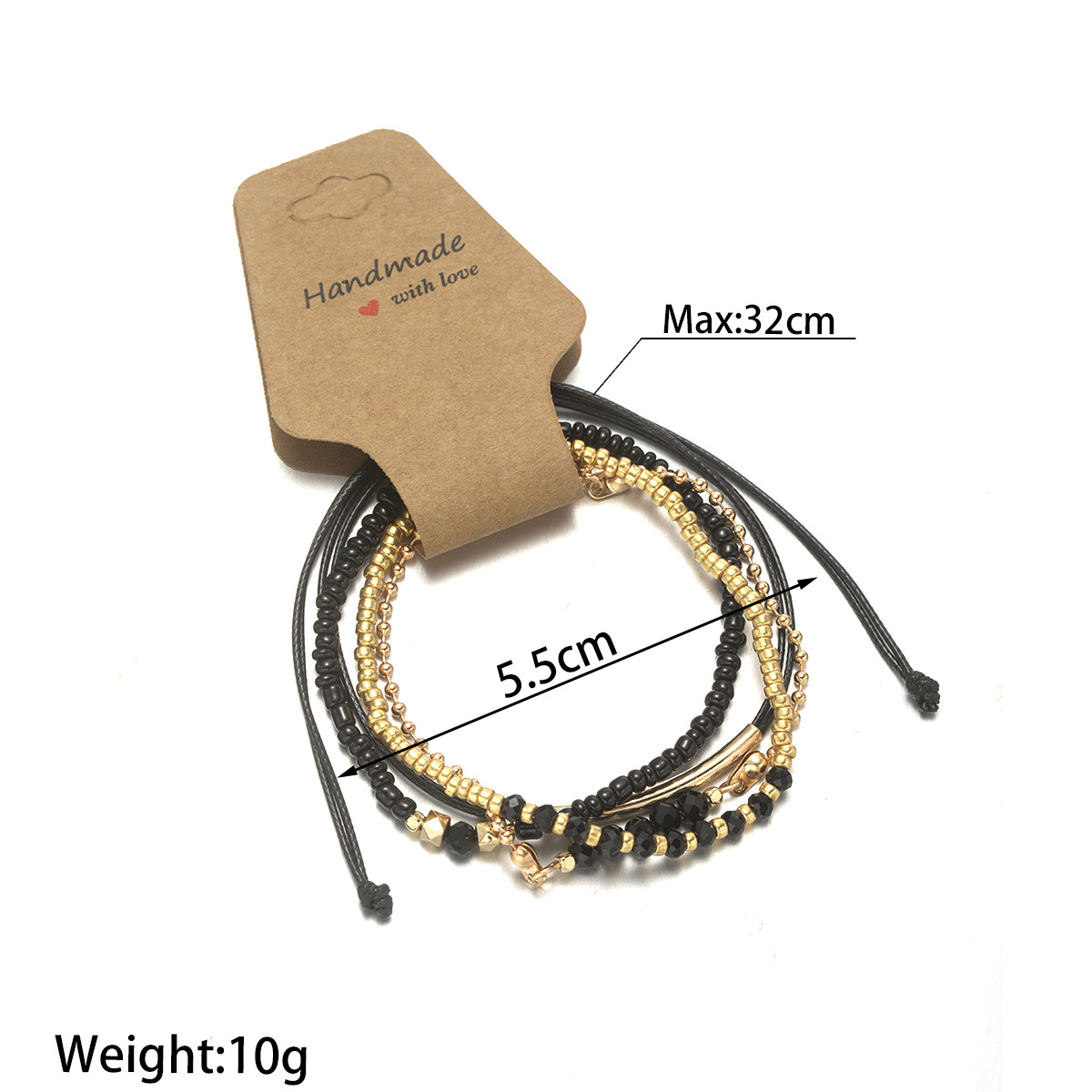 Conjunto de pulseira de pedra  - Black Tin Candle avaliação e preço