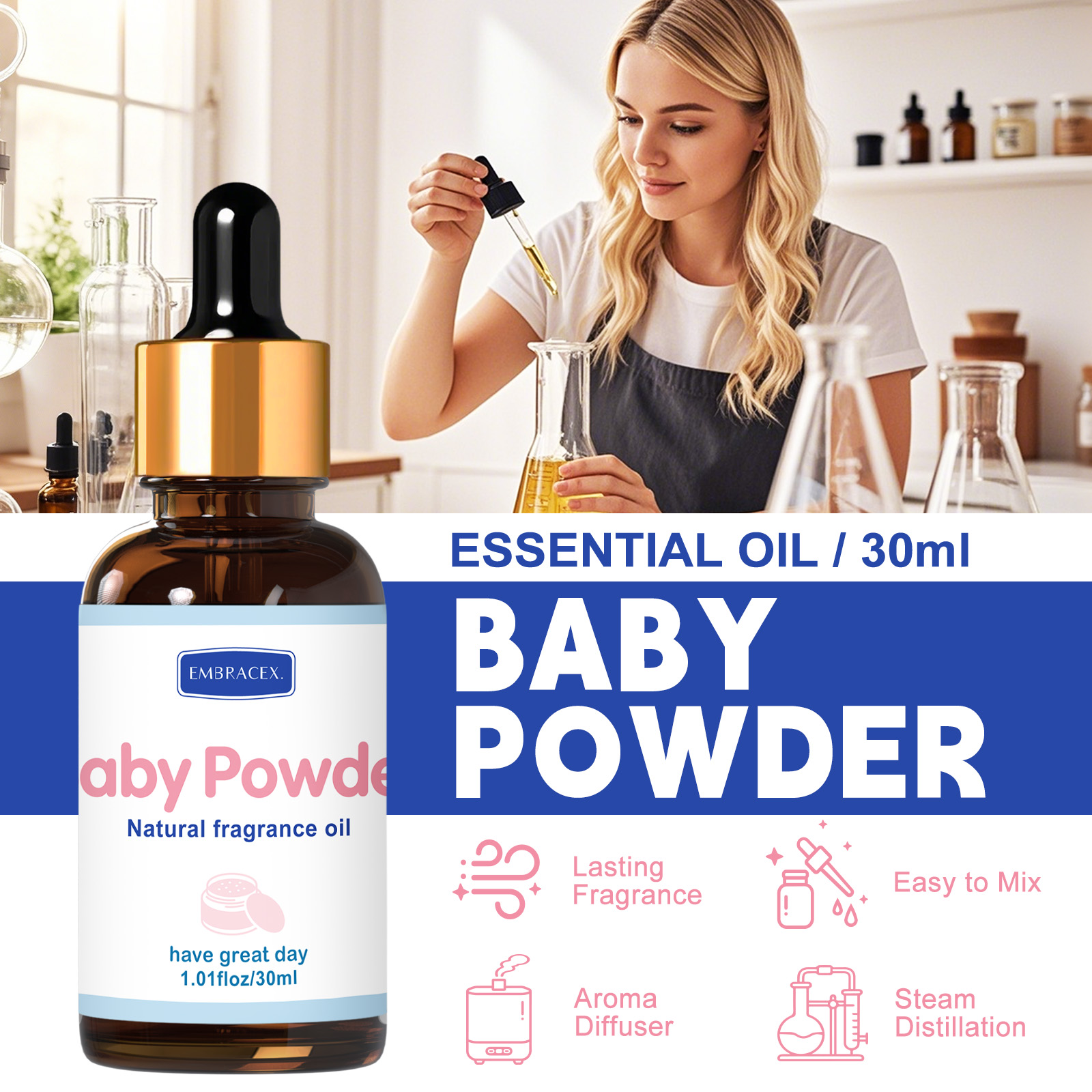 Óleo essencial de pó de bebê 3 - Candle Oil Supplies avaliação e preço