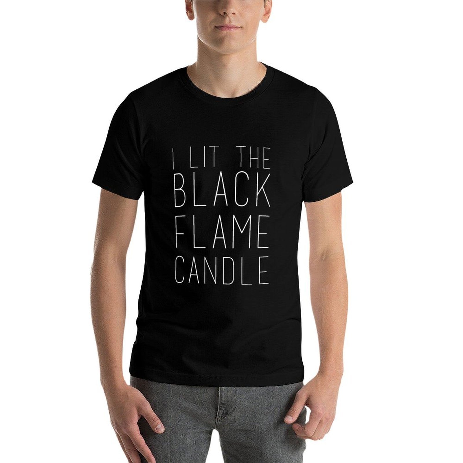 Camiseta Black Flame Candle (b - Black Tin Candle avaliação e preço