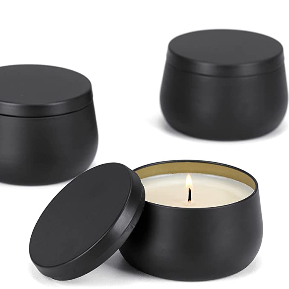 12pçs 8oz frascos de vela de m - Black Tin Candle avaliação e preço