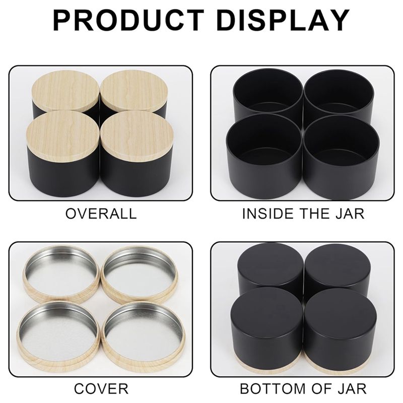 Pacote com 24 latas pretas par - Black Tin Candle avaliação e preço