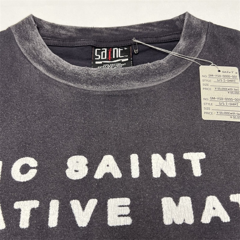 Camiseta Preta Lavada SAINT MI - Black Tin Candle avaliação e preço