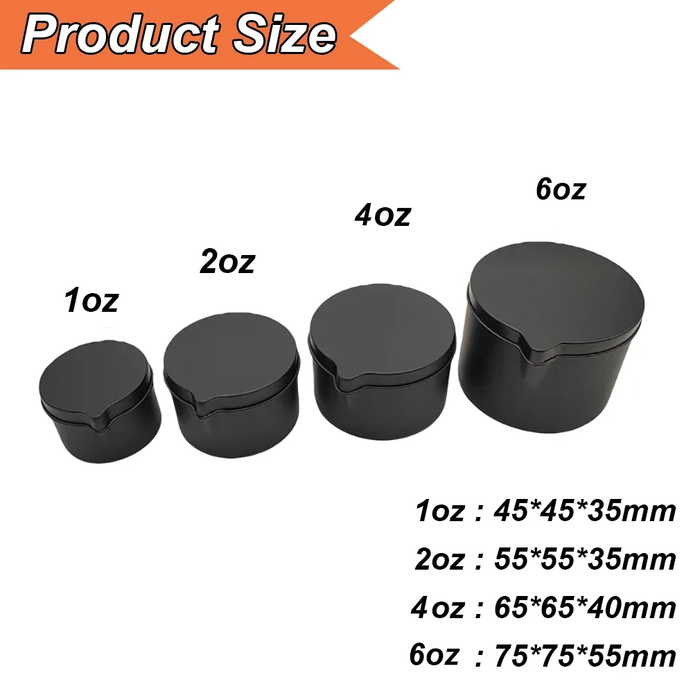 12pçs latas de metal preto pra - Black Tin Candle avaliação e preço