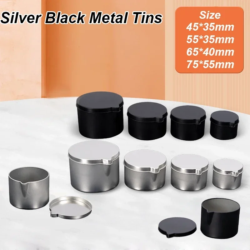 12pçs latas de metal preto pra - Black Tin Candle avaliação e preço